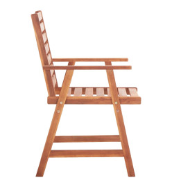 Chaises de salle à manger d'extérieur 2pcs Bois d'acacia massif