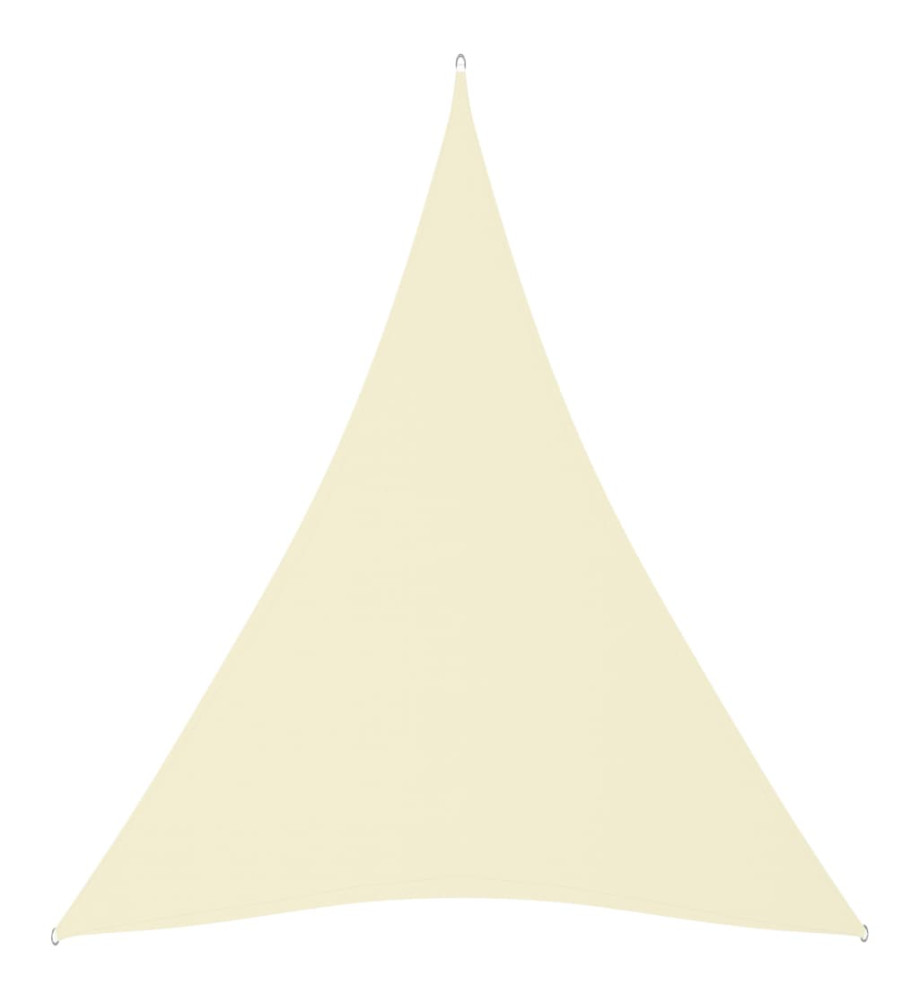 Voile de parasol Tissu Oxford triangulaire 3x4x4 m Crème