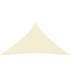 Voile de parasol Tissu Oxford triangulaire 3x4x4 m Crème