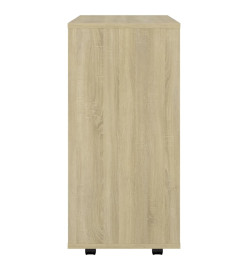 Armoire à roulettes Chêne Sonoma 60x35x75 cm Aggloméré