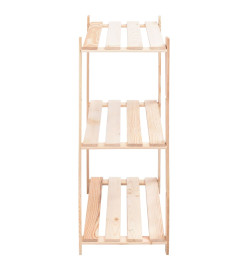 Étagères de rangement à 3 niveaux 3 pcs 80x38x90 cm Pin 150 kg