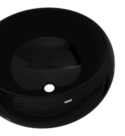 Lavabo rond Céramique Noir 40 x 15 cm