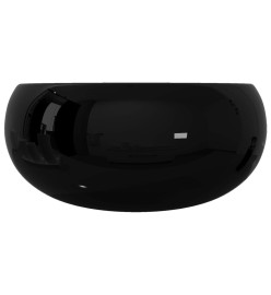 Lavabo rond Céramique Noir 40 x 15 cm