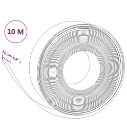 Bordure de jardin gris 10 m 15 cm polyéthylène