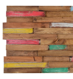 Panneaux de revêtement mural 10 pcs 1,03 m² Bois de teck solide