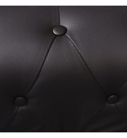 Canapé d'angle Chesterfield 5 places Cuir synthétique Noir