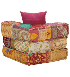 Pouf modulaire avec oreiller Patchwork Tissu