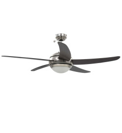 Ventilateur de plafond orné avec lampe 128 cm Marron