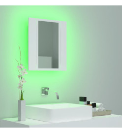 Armoire salle de bain à miroir LED Blanc 40x12x45 cm Acrylique