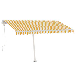 Auvent automatique sur pied 450x300 cm Jaune/Blanc