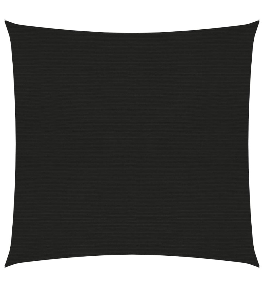 Voile d'ombrage 160 g/m² Noir 2x2 m PEHD