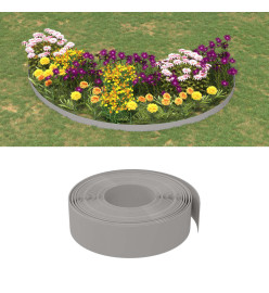 Bordures de jardin 3 pcs gris 10 m 15 cm polyéthylène