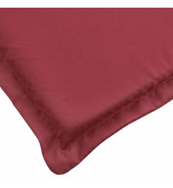 Coussin de chaise longue rouge bordeaux 186x58x3cm tissu oxford