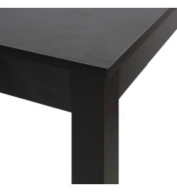 Table de bar MDF noir 115x55x107 cm