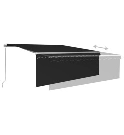 Auvent manuel rétractable avec store 4x3 m Anthracite