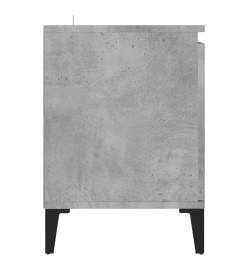 Meuble TV avec pieds en métal Gris béton 103,5x35x50 cm