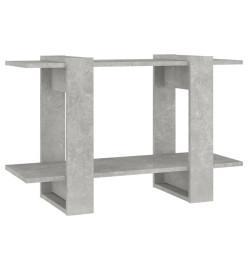 Bibliothèque/Séparateur de pièce Gris béton 80x30x51 cm