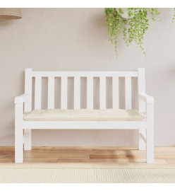 Coussin de banc de jardin blanc crème 120x50x7 cm tissu oxford