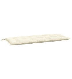 Coussin de banc de jardin blanc crème 120x50x7 cm tissu oxford