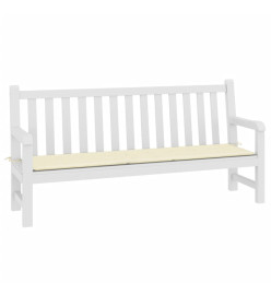 Coussin de banc de jardin crème 150x50x3 cm tissu oxford