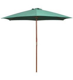 Parasol avec poteau en bois 270 x 270 cm Vert