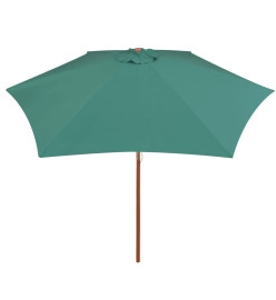 Parasol avec poteau en bois 270 x 270 cm Vert