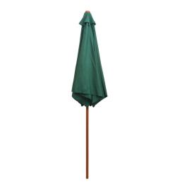 Parasol avec poteau en bois 270 x 270 cm Vert