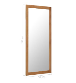 Miroir 50x140 cm Bois de chêne massif