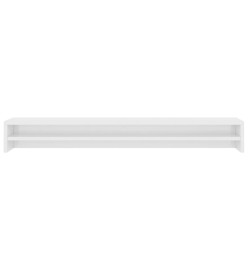 Support de moniteur Blanc brillant 100 x 24 x 13 cm Aggloméré