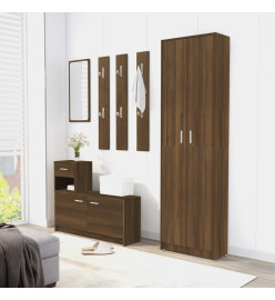 Garde-robe couloir Chêne marron 55x25x189 cm Bois d'ingénierie