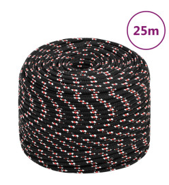 Corde de bateau Noir 8 mm 25 m Polypropylène