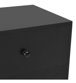 Tables de chevet 2 pcs Noir 40 x 30 x 50 cm Pin massif