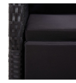 Ensemble de salle à manger de jardin 7 pcs Noir
