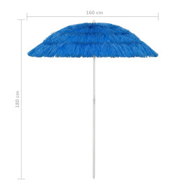 Parasol de plage Hawaii Bleu 180 cm