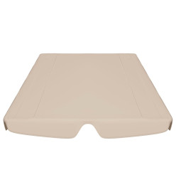 Toit de rechange de balançoire beige 150/130x70/105 cm