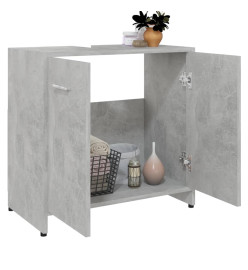 Armoire de salle de bain Gris béton 60x33x61 cm Aggloméré