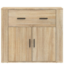 Buffet Chêne sonoma 80x33x70 cm Bois d'ingénierie