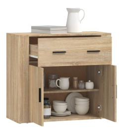 Buffet Chêne sonoma 80x33x70 cm Bois d'ingénierie