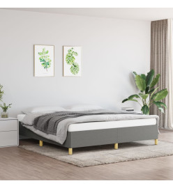 Cadre de lit Gris foncé 160 x 200 cm Tissu