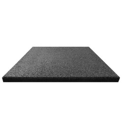 Carreaux de protection antichoc 18pcs Caoutchouc 50x50x3cm Noir