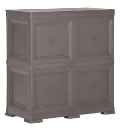 Armoire en plastique 79x43x85,5 cm Design de bois Gris