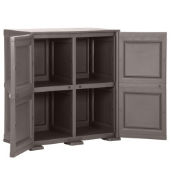 Armoire en plastique 79x43x85,5 cm Design de bois Gris