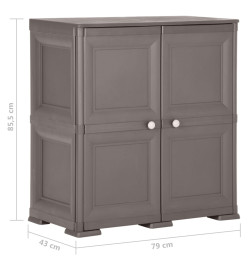 Armoire en plastique 79x43x85,5 cm Design de bois Gris