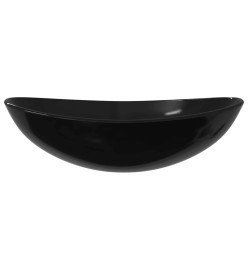 Lavabo Verre trempé 54,5x35x15,5 cm Noir