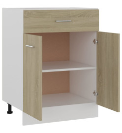 Armoire de plancher tiroir Chêne sonoma 60x46x81,5 cm Aggloméré