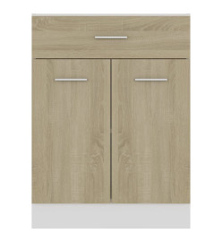 Armoire de plancher tiroir Chêne sonoma 60x46x81,5 cm Aggloméré