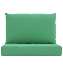 Coussins de palette 2 pcs vert tissu oxford