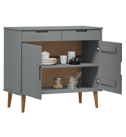 Buffet MOLDE Gris 90x40x80 cm Bois massif de pin