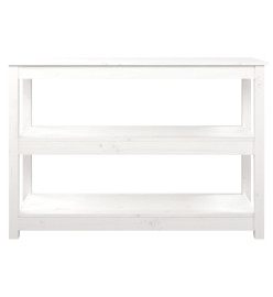 Table console Blanc 110x40x74 cm Bois massif de pin