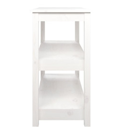 Table console Blanc 110x40x74 cm Bois massif de pin